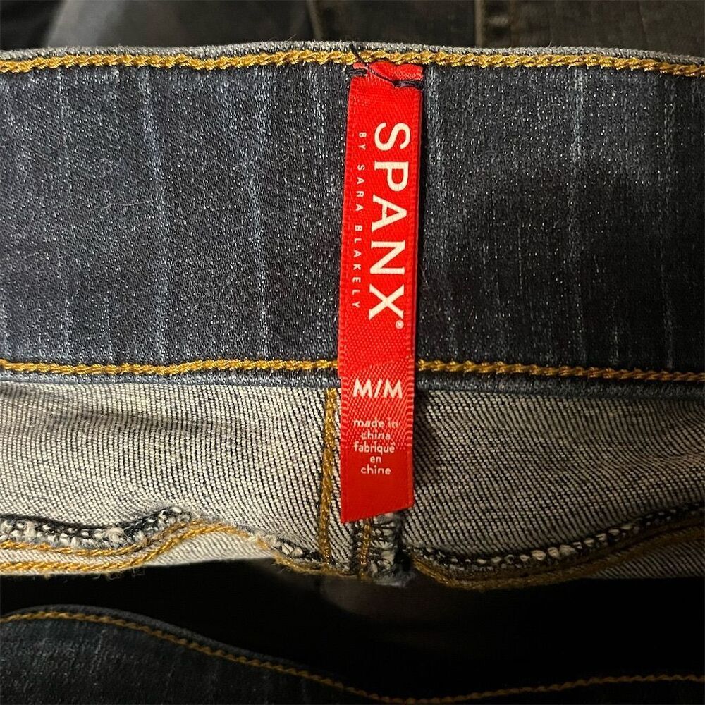 SPANX Women's Distressed Ankle Skinny Jeans Blue Size M - Picture 4 of 8